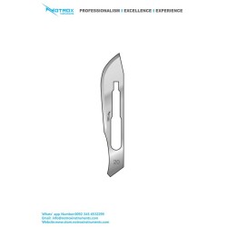 Scalpel Handle Blades Fig.20, Handle Type #4, (Pack of 100 Pieces)