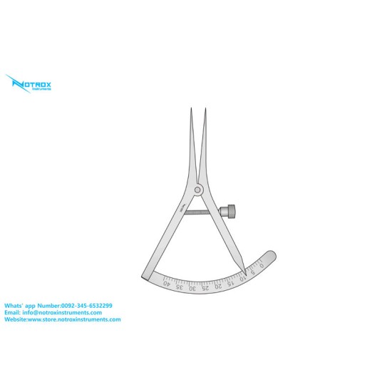 CASTROVIEJO CALIPER, 9CM, 40MM MEASURING RANGE