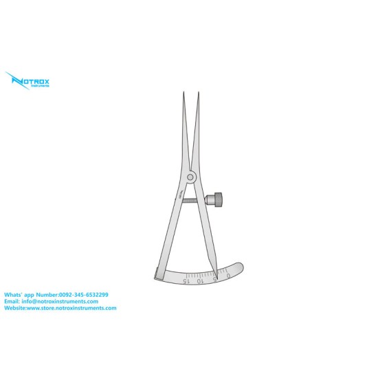 Castroviejo Caliper, 8cm, 15mm Measuring Range