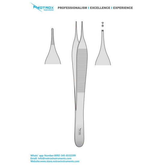 HUDSON EWALD DRESSING AND TISSUE FORCEPS, 12CM