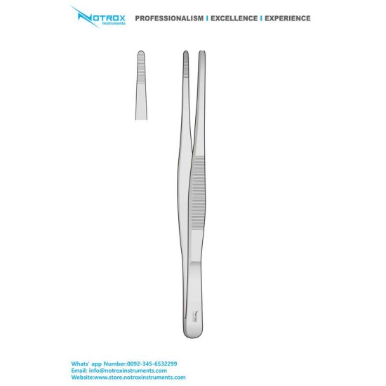 Dressing Forceps Standard, Serrated, Straight