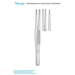 Tissue Delicate Narrow forceps, 1X2 Teeth, Straight