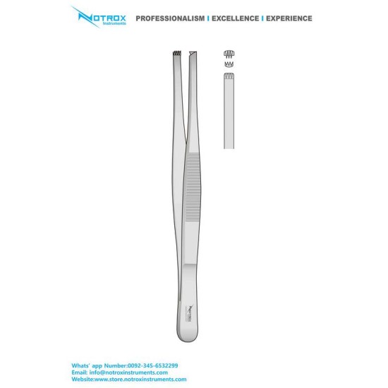 Tissue Forceps, 3X4 Teeth