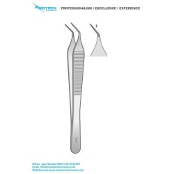 Adson Tissue Forceps, Angled, Cross Serrated, 1X2 Teeth, 12cm