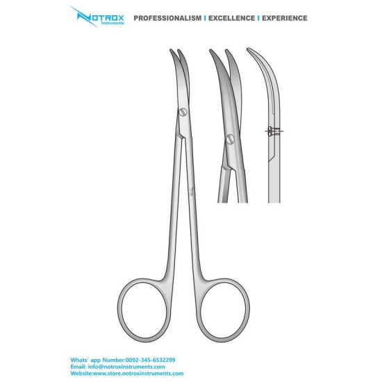 CINELLI RHINOPLASTY SCISSORS, 11CM, OUTER EDGES SEMI SHARP