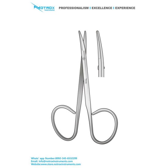 RIBBON UTILITY SCISSORS, 9.5CM, CURVED