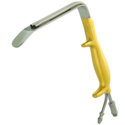 FERRIERA STYLE RETRACTOR, WITH FIBER OPTIC LIGHT GUIDE