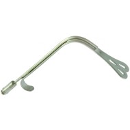 WIEDER BREAST AND FACIAL RETRACTOR / TONGUE DEPRESSOR, SERRATED, WITH FIBER OPTIC LIGHT GUIDE