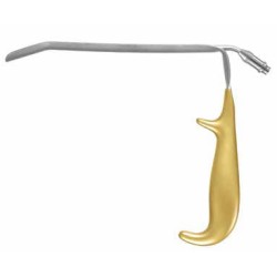 FERREIRA BREAST AUGMENTATION RETRACTOR, WITH FIBER OPTIC LIGHT GUIDE, 25 X 171 MM BLADE WIDTH, 130 MM HANDLE LENGTH WIDTH