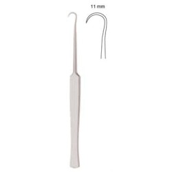 HOOK RETRACTOR, 16.5CM, SINGLE PRONG, SHARP, 11MM