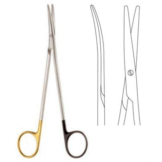 LIGATURE SCISSORS TC, CURVED