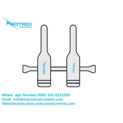 Microvascular Clamp pair approximator with slide, a-2.2mm X b-8.0mm X c-3.8mm X d-1.1mm