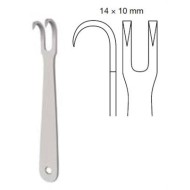 KILNER DOUBLE NASAL HOOK, 10CM, SHARP, 14X10MM