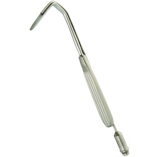 AUFRICHT NASAL RETRACTOR, 6 1/4" (16CM), 7MM TIP, 45MM BLADE, WITH FIBER OPTIC LIGHT GUIDE