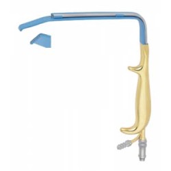 Tebbetts Fiber Optic retractor, Insulated Blade With Teeth 18.5cm