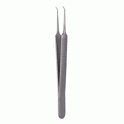 Micro Forceps, 45 Degree Angle, Sharp, 10.5cm