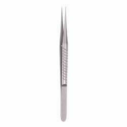 Micro Forceps, Round Handle, 12cm, Sharp