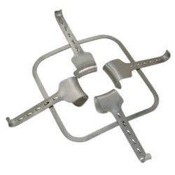 Kirschner abdominal retractor complete, 2 x blades 55x40mm, 2 x blades 65x50mm, frame 270x270mm