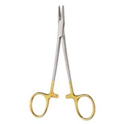 WRIGHT DERF T.C. NEEDLE HOLDER, 12.5CM, SERRATED