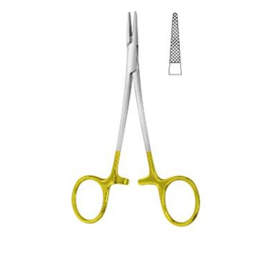 HALSEY T.C. NEEDLE HOLDER, 13.5CM, SERRATED