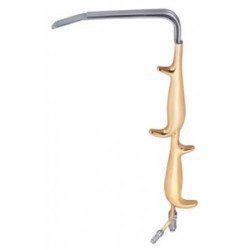 Tebbetts Breast Augmentation Fiber Optic Retractor, With Double Handle and Smooth End