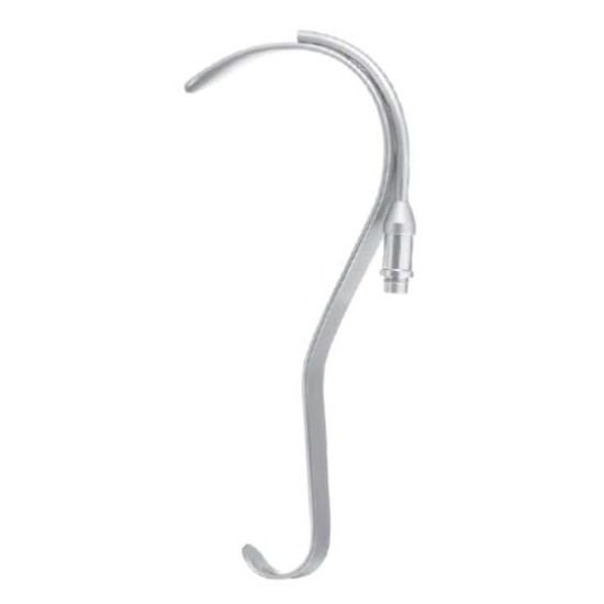 Deaver Retractor With Fiber Optics Illumination